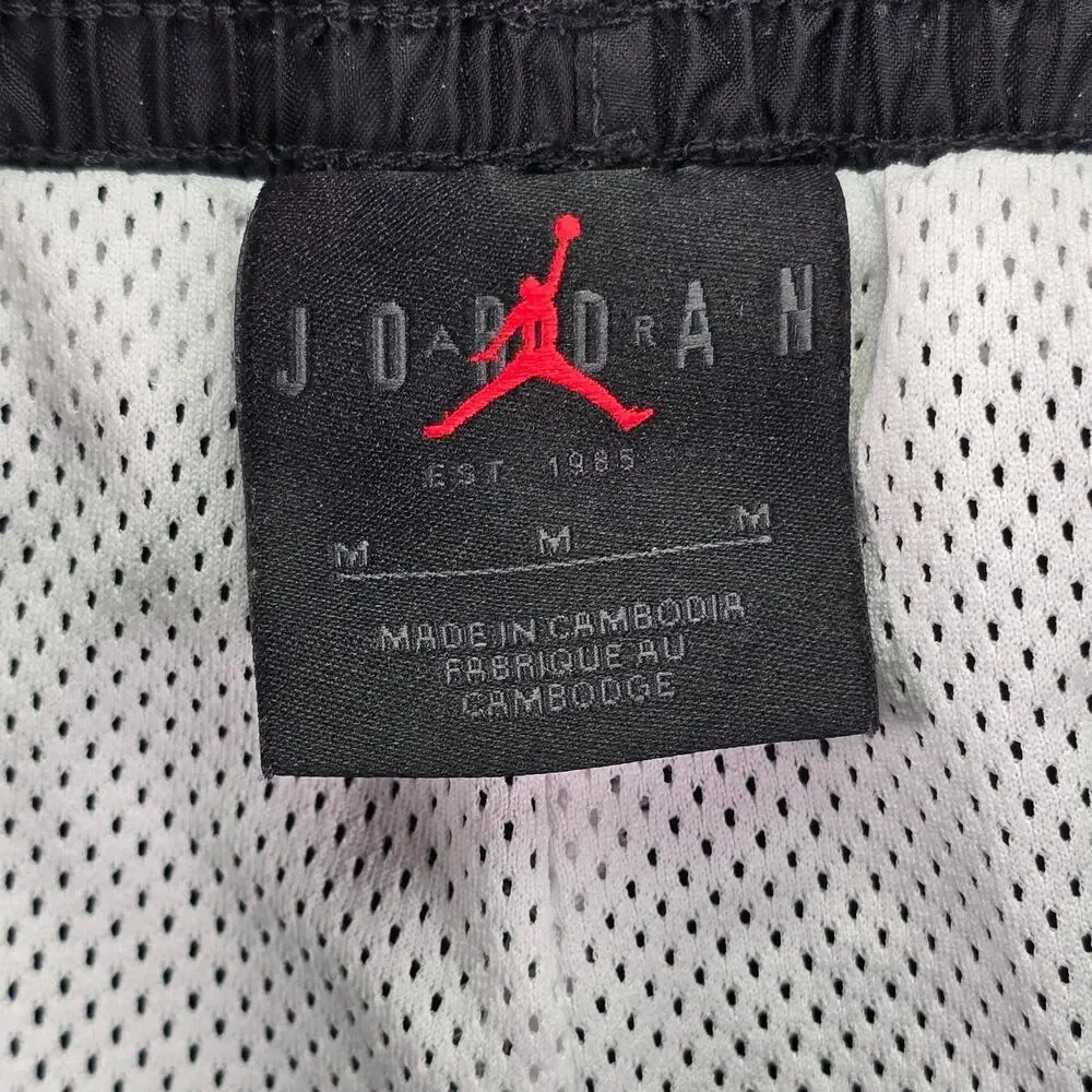 Jordan Essentials Woven Shorts Mens Medium Black White Jumpman Basketball Lined
